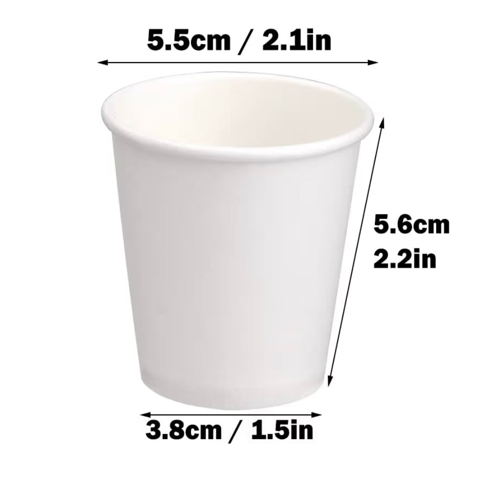 Espresso Coffee Cups 3oz 100pcs - White
